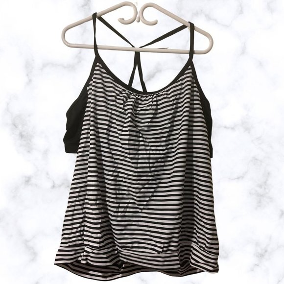 Joe Fresh, B&W tankini, size 2X - Picture 1 of 3